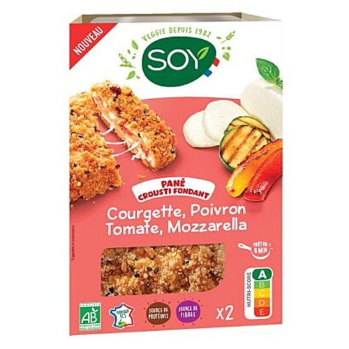Soy Pané Crousti Fondant Courgette poivron Mozzarella & Tomate 2x80g