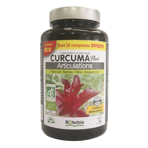 Biotechnie Curcuma Articulation Bio 180 Comprimés