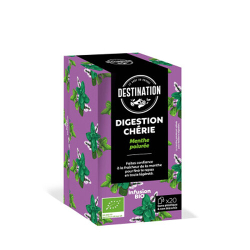 Destination Thé infusion Digestion cherie Menthe Poivrée x20-35g