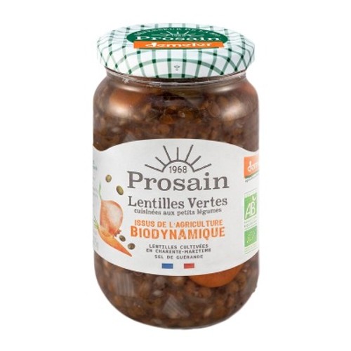 Prosain Lentilles Vertes Cuisinées aux Petits Légumes Demeter Bio 330g